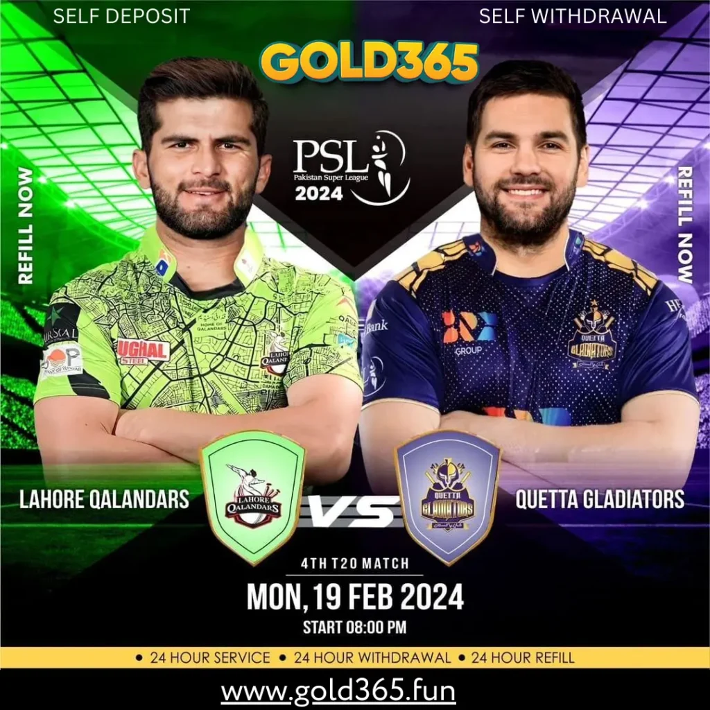 PSL 2024 : Lahore Qalandars vs Quetta Gladiators, poster